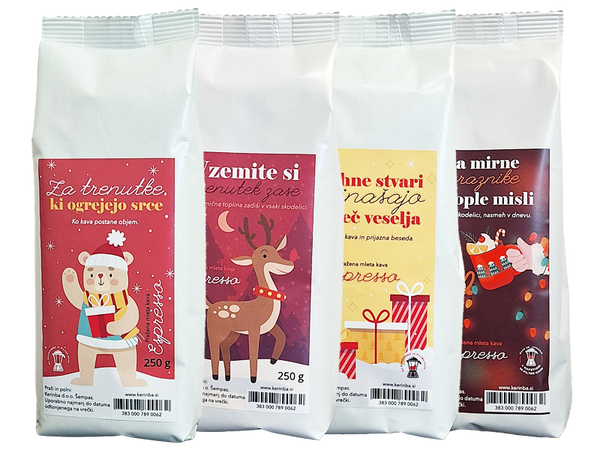 Kerinba Espresso 250 g praznična embalaža - moka/filter kava