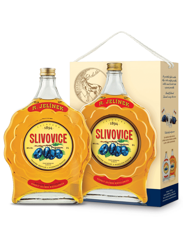 R. JELÍNEK Golden Slivovice R. JELÍNEK 45% 3l Gift Bottle: Gift Label