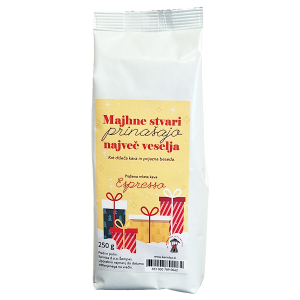 Kerinba Espresso 250 g praznična embalaža - moka/filter kava