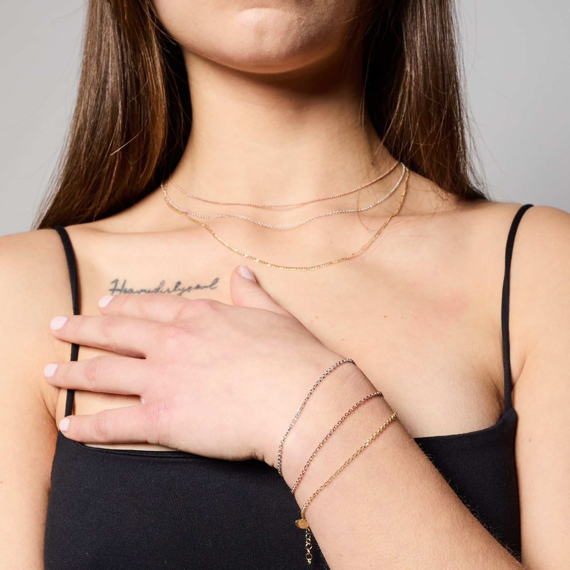 ROLO' DIAMANTATA Link Bracelet in Gold-Plated Silver ref. LC166
