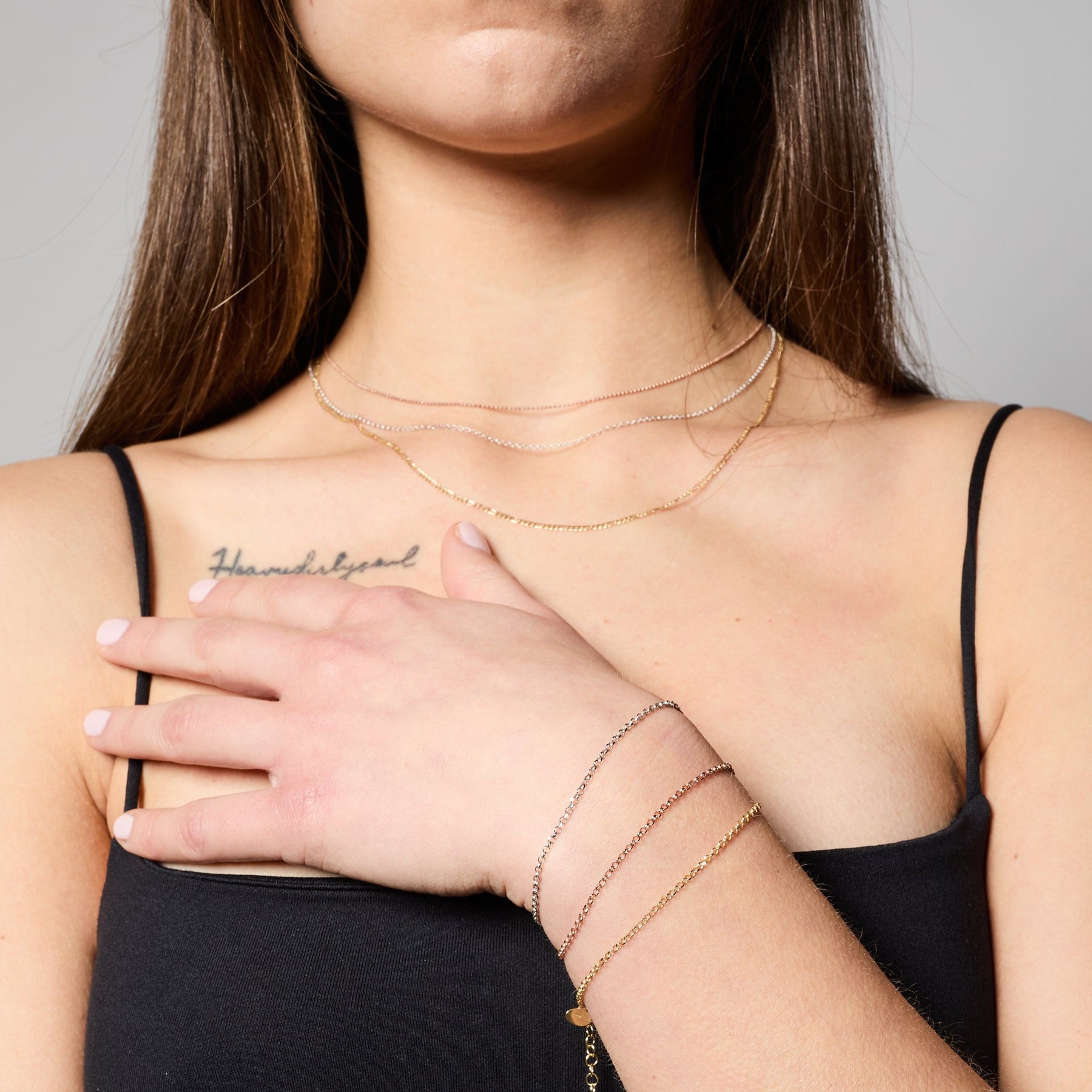 ROLO' DIAMANTATA Link Bracelet in Rhodium-Plated Silver ref. LC167