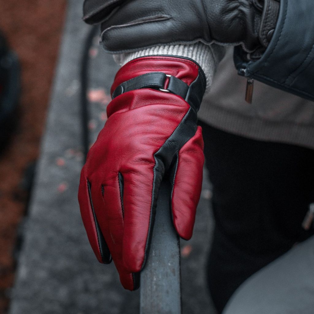 Women's Gloves with Strap and Cashmere