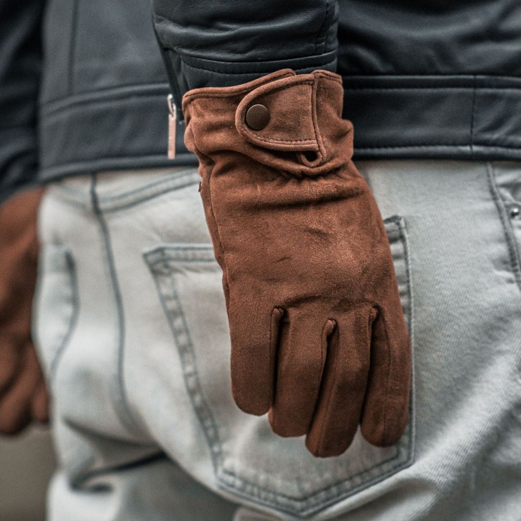 Men's Suede Gloves with Cashmere