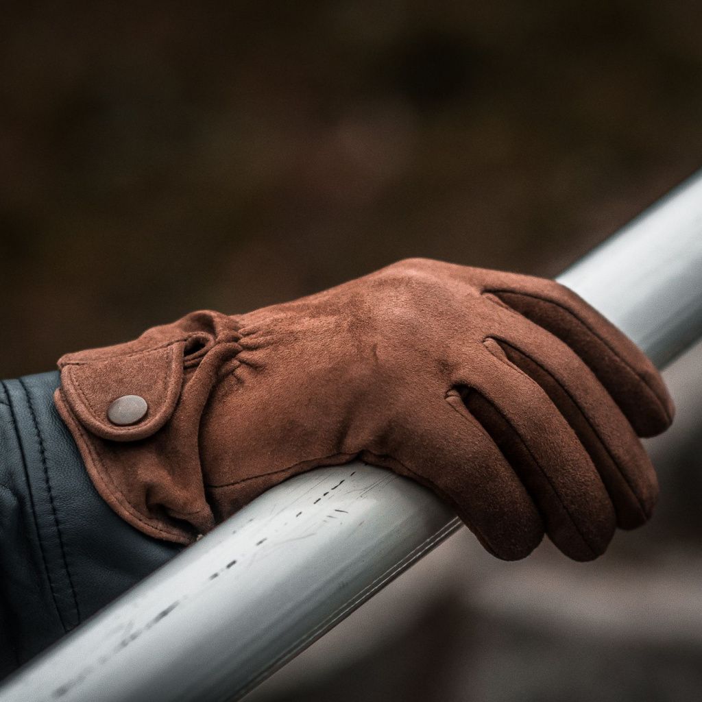 Men's Suede Gloves with Cashmere