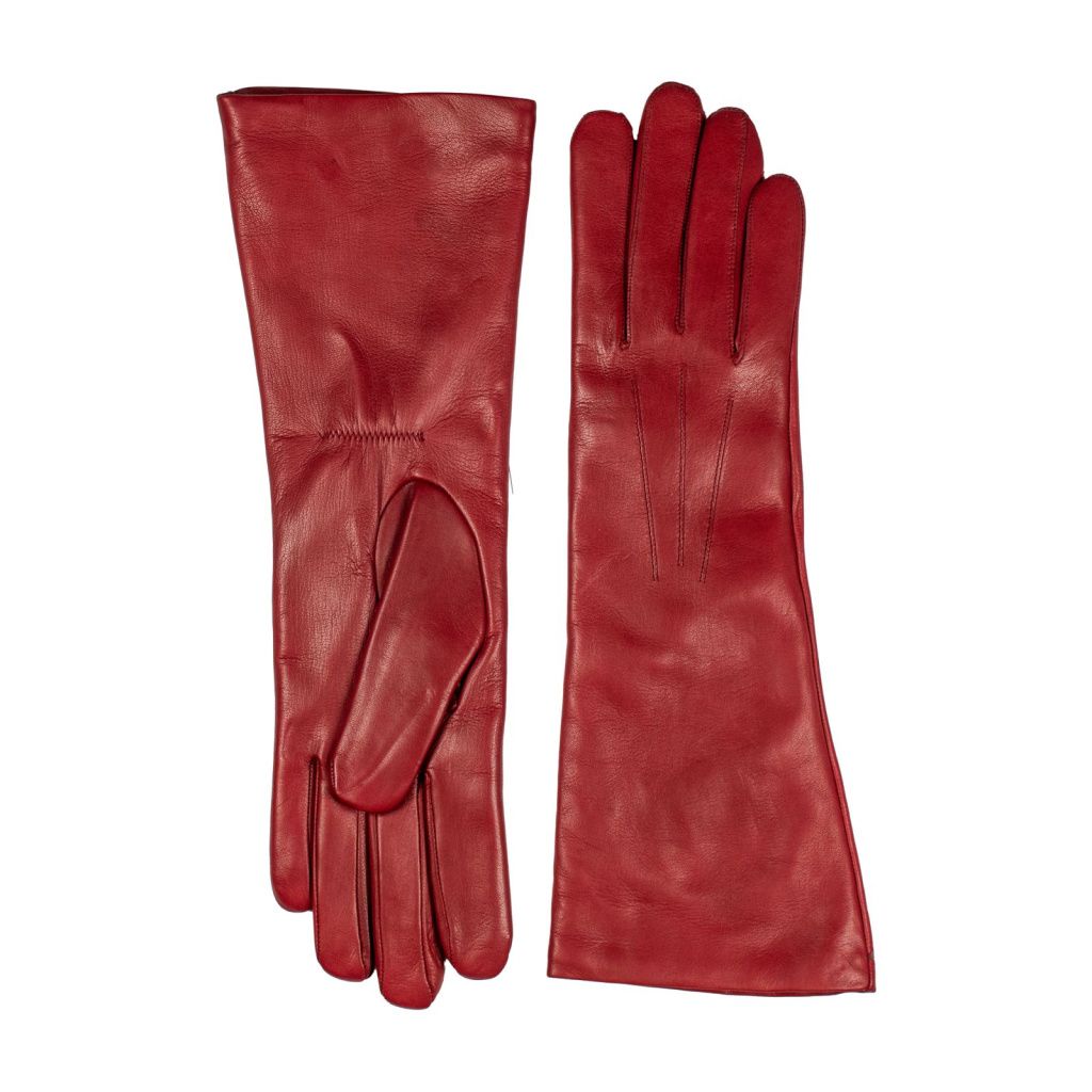 Long Gloves with Delicate Embroidery and Cashmere Lining