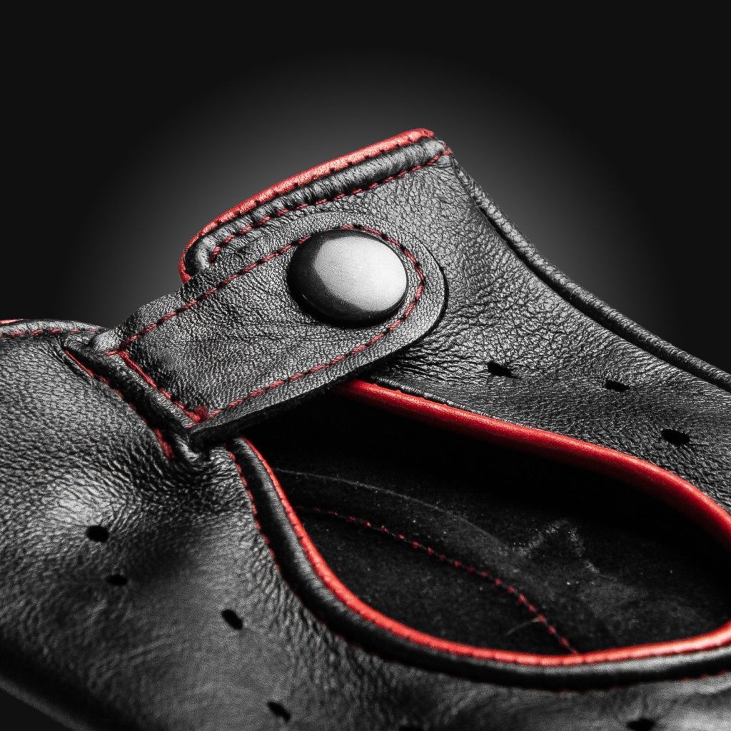Men's Leather Driving Gloves Without Knuckle Holes Made of Lambskin