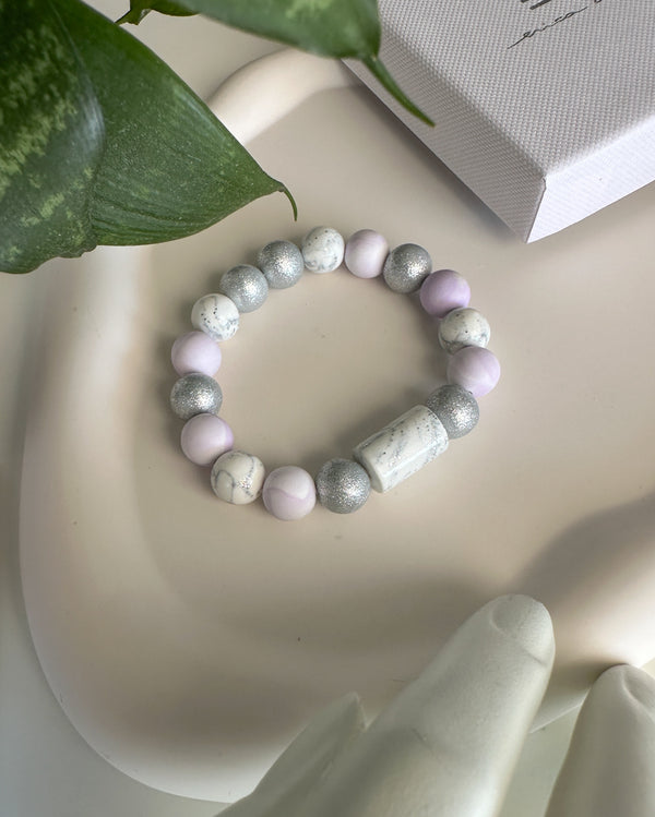Bracelet, earrings | BULB LIMITED | lilac, silver