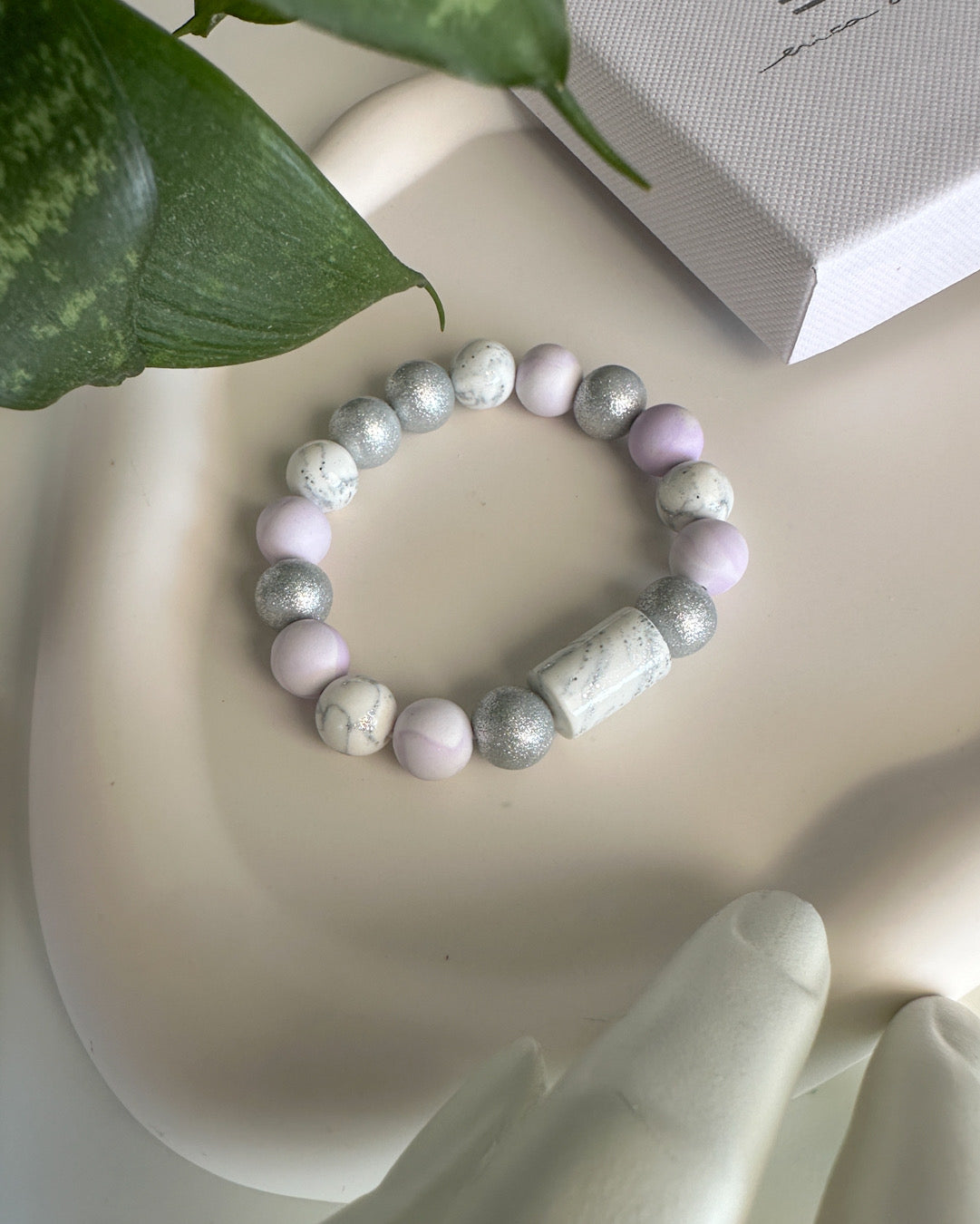 Bracelet, earrings | BULB LIMITED | lilac, silver