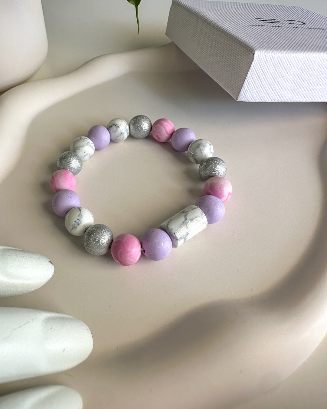 bracelet | BULB LIMITED | pink, purple, silver