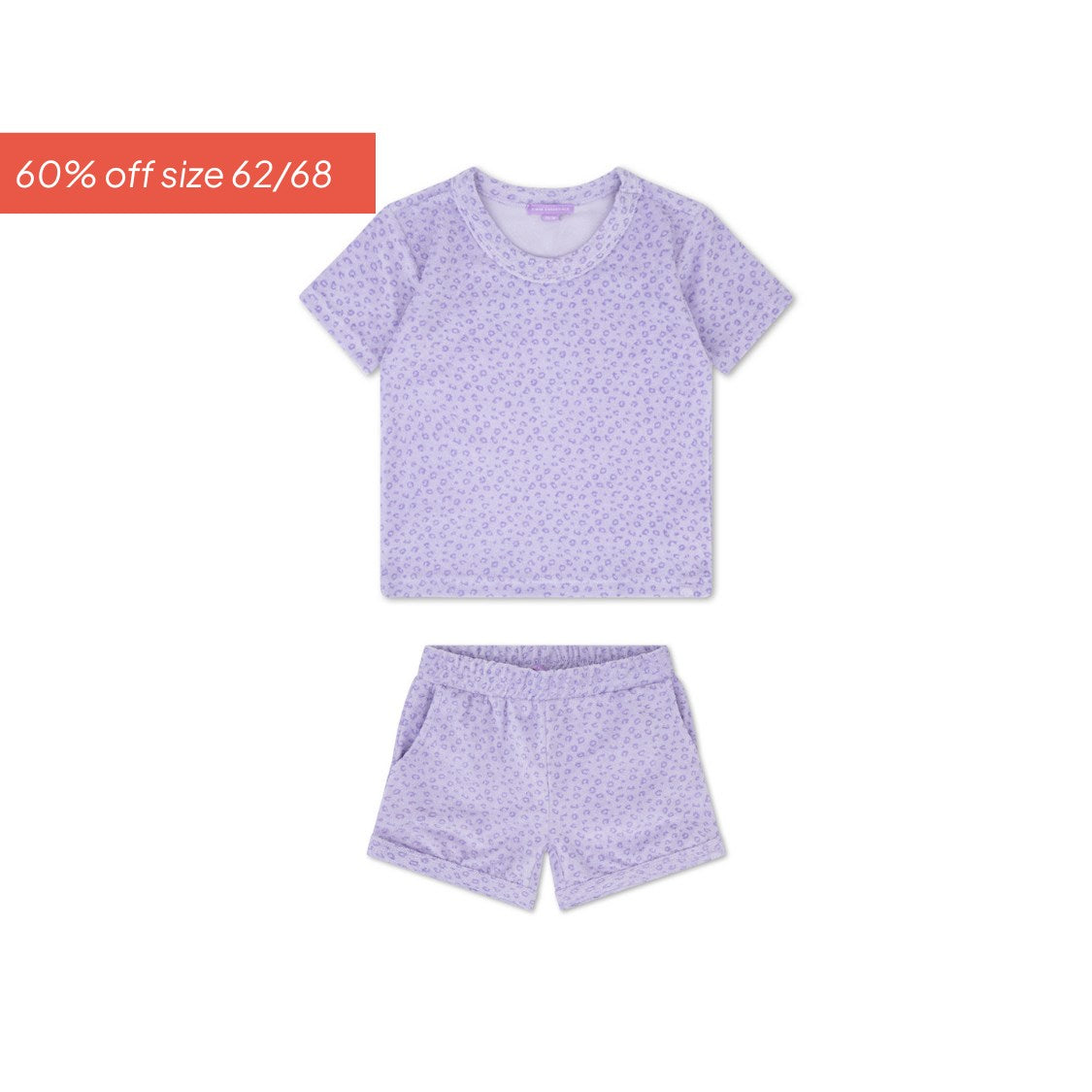 Leopardo | Set da Spiaggia per Ragazze Lilac - Terry