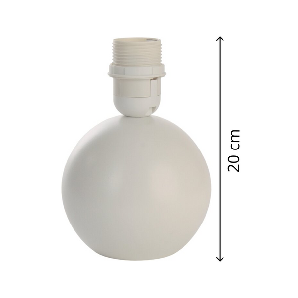 Various Lamp Base Ball - White - 20 cm - Wood E27 - Elegant & Timeless