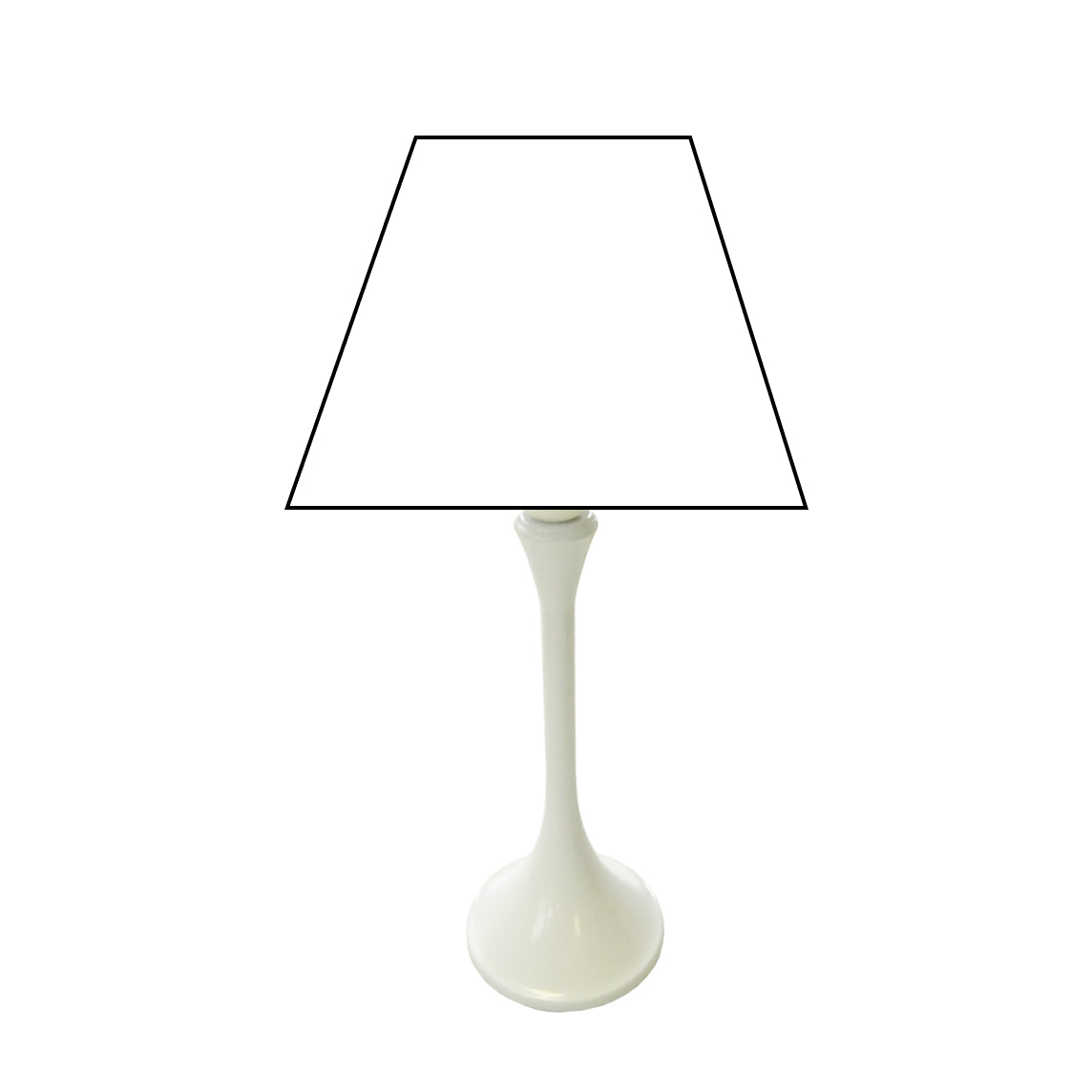 Various Metal Lamp Base White – Modern Elegance at 29 cm Height with E27 Socket
