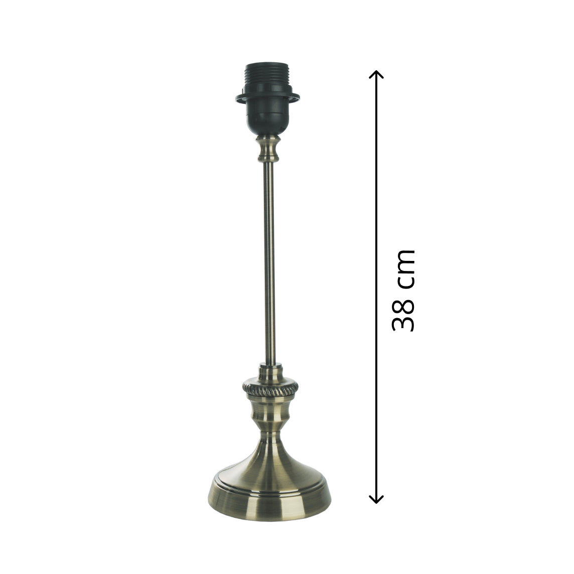 Različna kovinska osnova za svetilko bronaste barve – Topla eleganca pri višini 38 cm z E27 vtičem