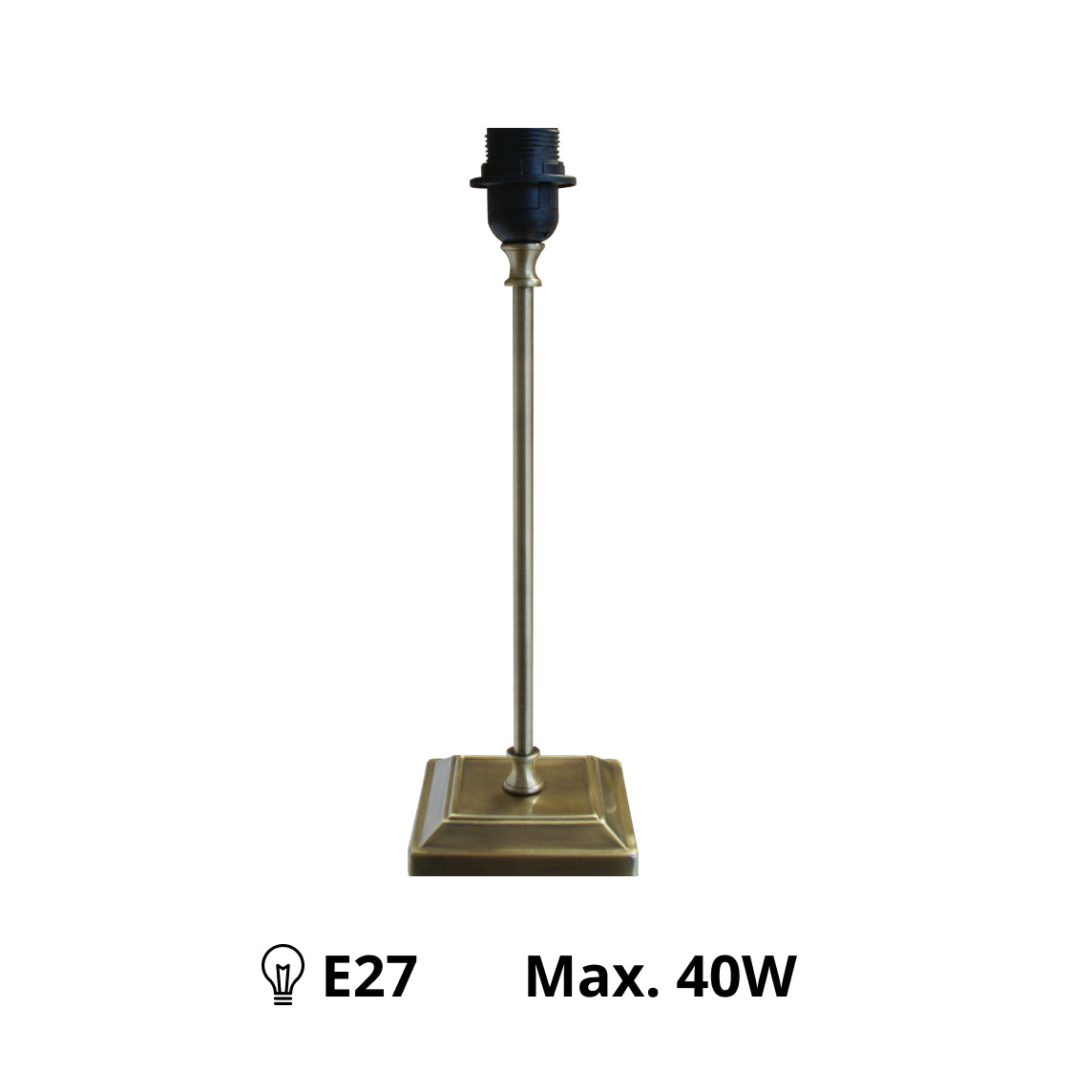 Various Metal Lamp Base Bronze - 41 cm with E27 Socket – Stylish and Warm in Design