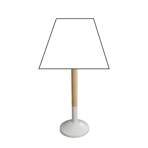 Various Holz Lamp Base Florence – White/Natural (23 cm & 30 cm, E14)