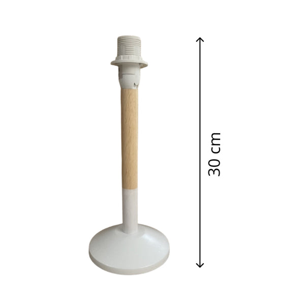 Various Holz Lamp Base Florence – White/Natural (23 cm & 30 cm, E14)