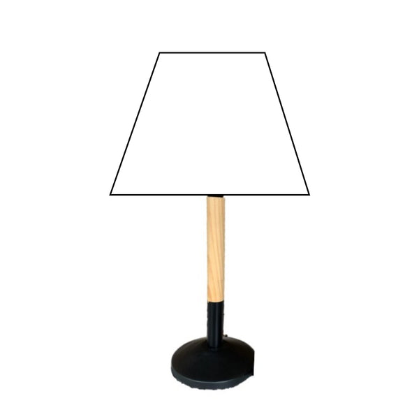 Various Wood Lamp Base Florence – Black/Natural (23 cm & 30 cm, E14)