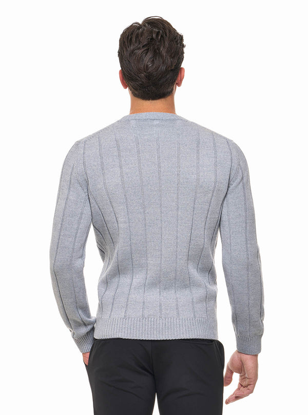 Zig Zag Hladký Crew Neck