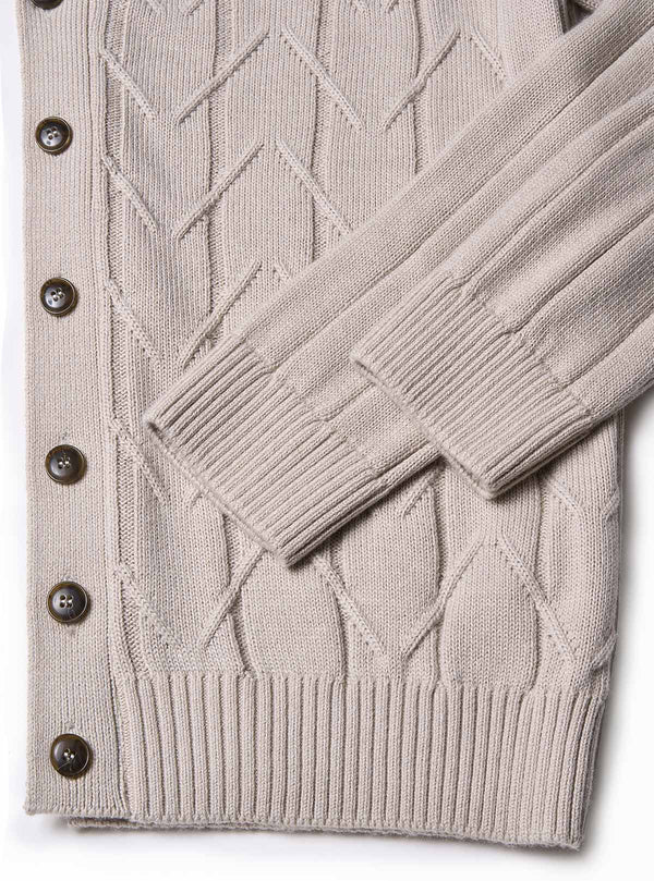 Geribde cardigan met zigzag