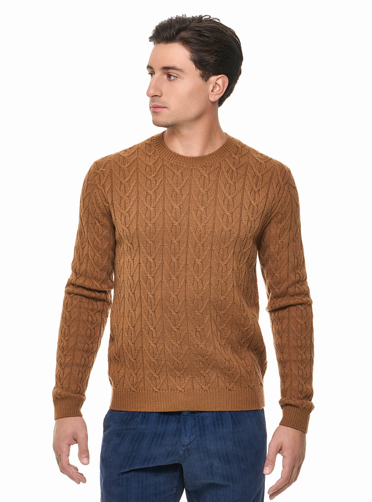 DIAMOND PATTERN CREW NECK