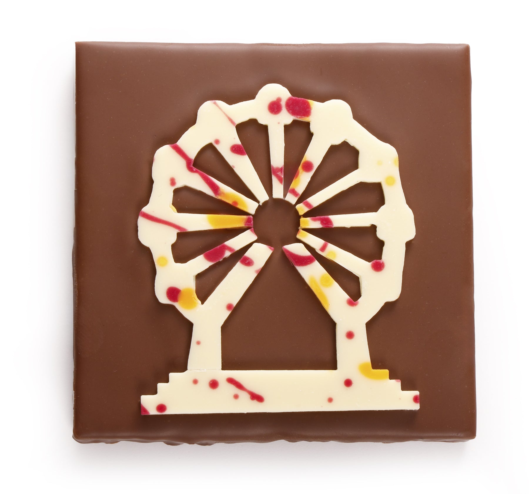 MINI SQUARE BIG WHEEL MILK CHOCOLATE PRALINE