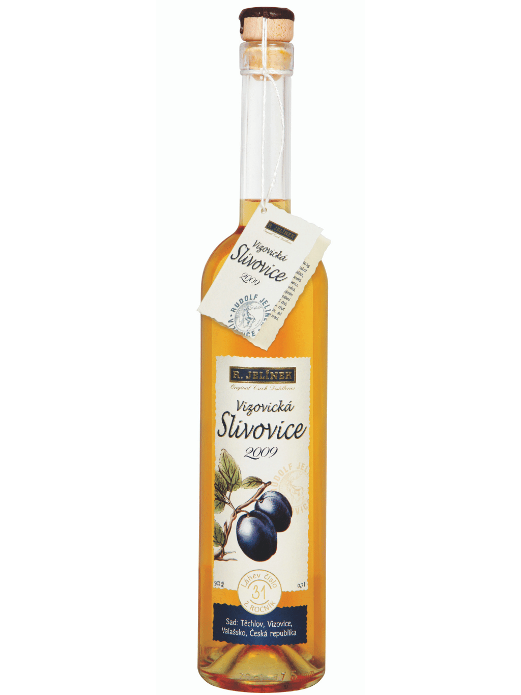 R. JELÍNEK Vizovická slivovice 2009 50% 0,7l (HOLÁ LÁHEV)