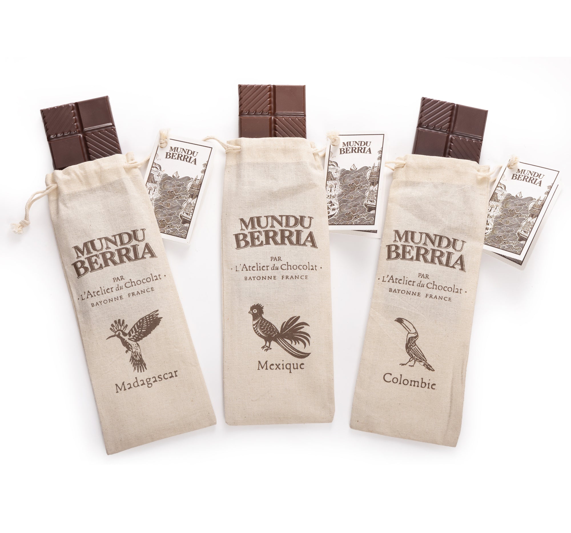 Trio of Large Origin Chocolate Tablets · Mundu Berria