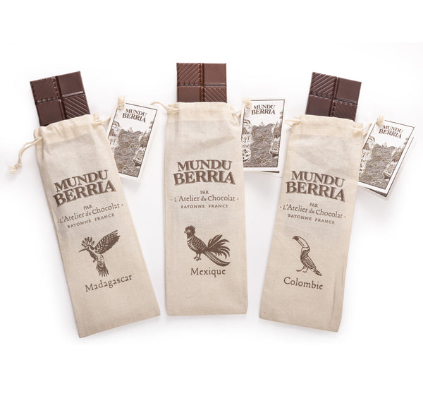 Trio of Large Origin Chocolate Tablets · Mundu Berria