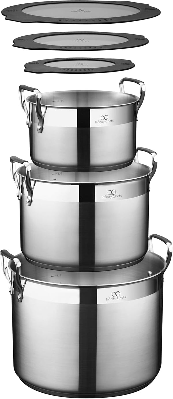 INFINITY CHEFS RATIO - SPACE-SAVING COOKWARE SET