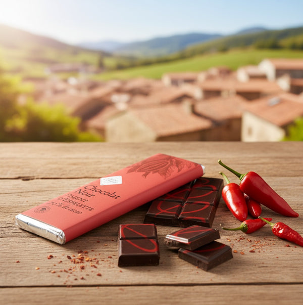 Tavoletta di Cioccolato Fondente con Pepe di Espelette