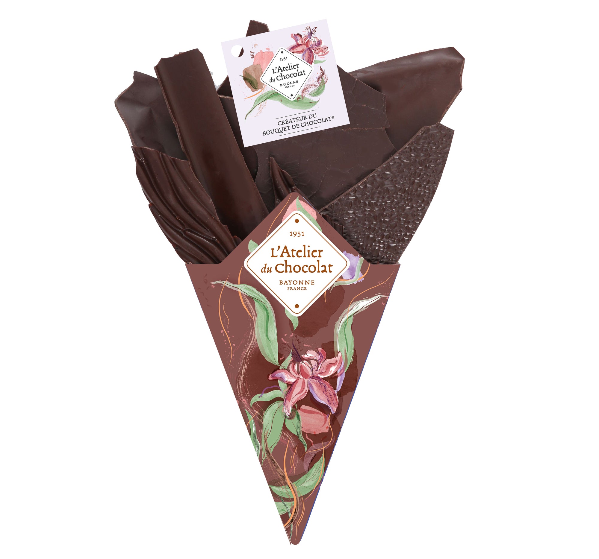 BLOEMENBUNDEL VAN FIJNE CHOCOLADE