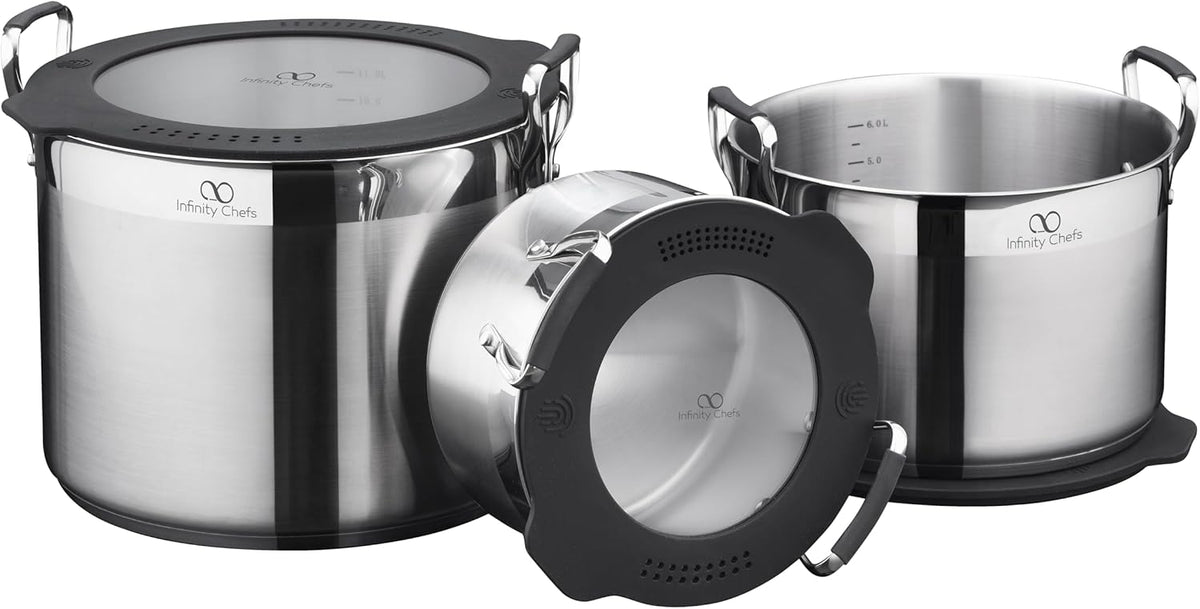 INFINITY CHEFS RATIO - SPACE-SAVING COOKWARE SET