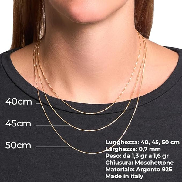 VENETIAN link chain in gold-plated silver