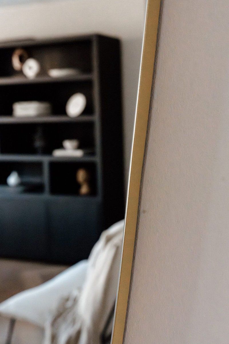 Wandspiegel Dean - organische vorm - asymmetrisch - Spiegel - 120cm - Goud