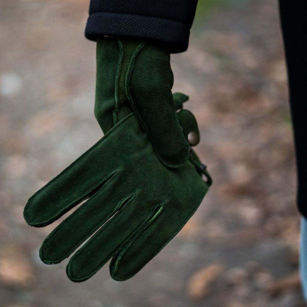 Men's Gloves for Scooter and City Use Made of Calfskin