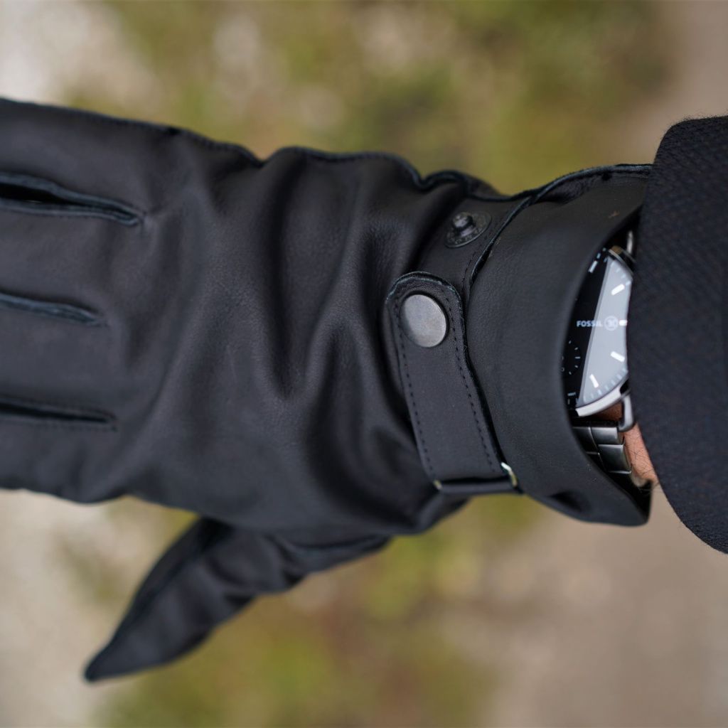 Men's Gloves for Scooter and City Use Made of Calfskin