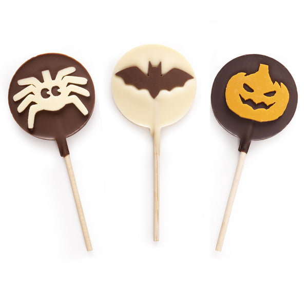 Tři čokoládové Halloweenové lízátka