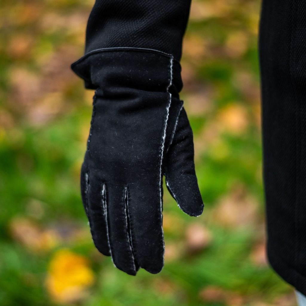 Men's Gloves with Genuine Lambskin from Suede
