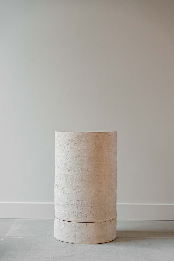 Indore Home - Side Table - Romano - Travertine Look - MgO