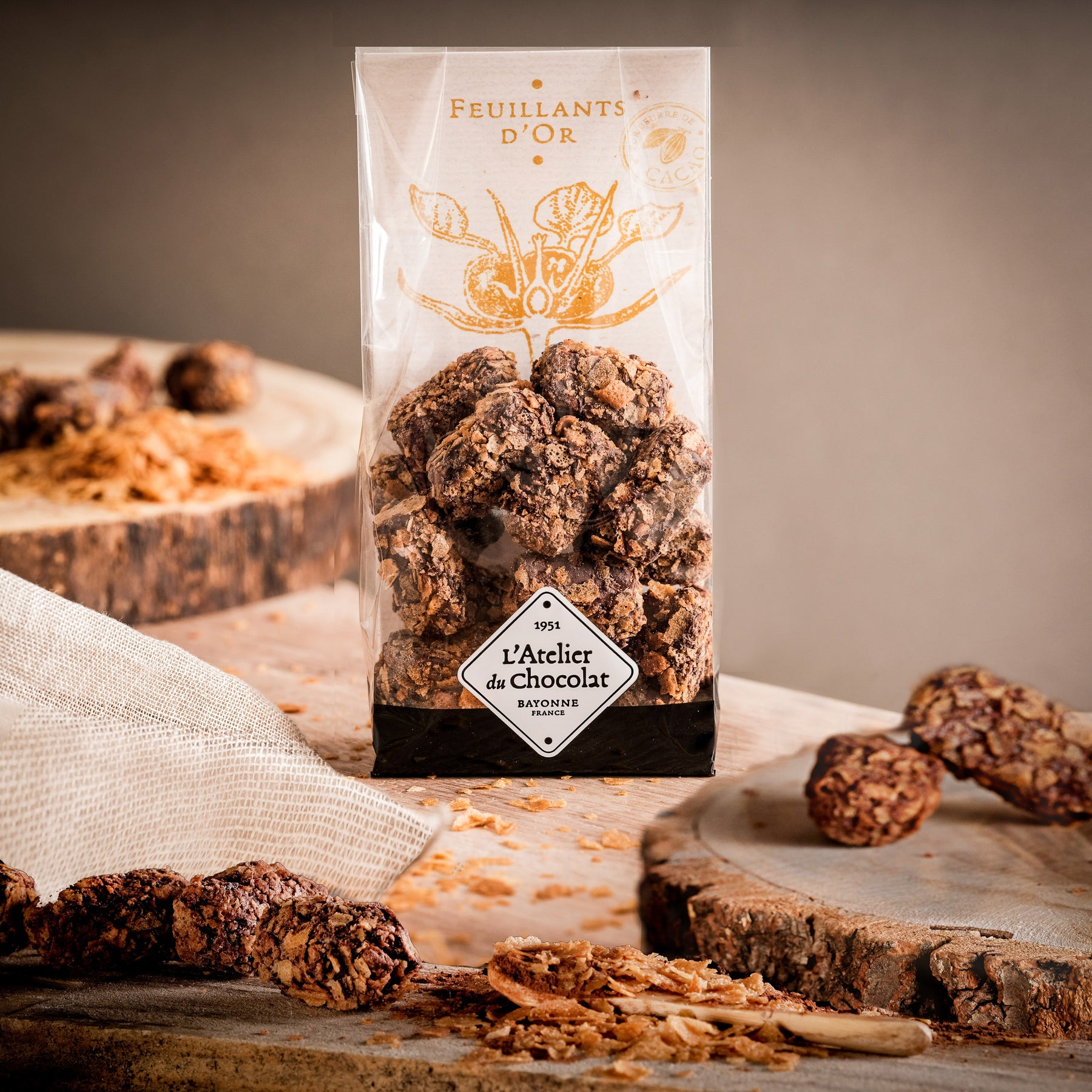 Crepe di cioccolato al pralinato Feuillants d'Or