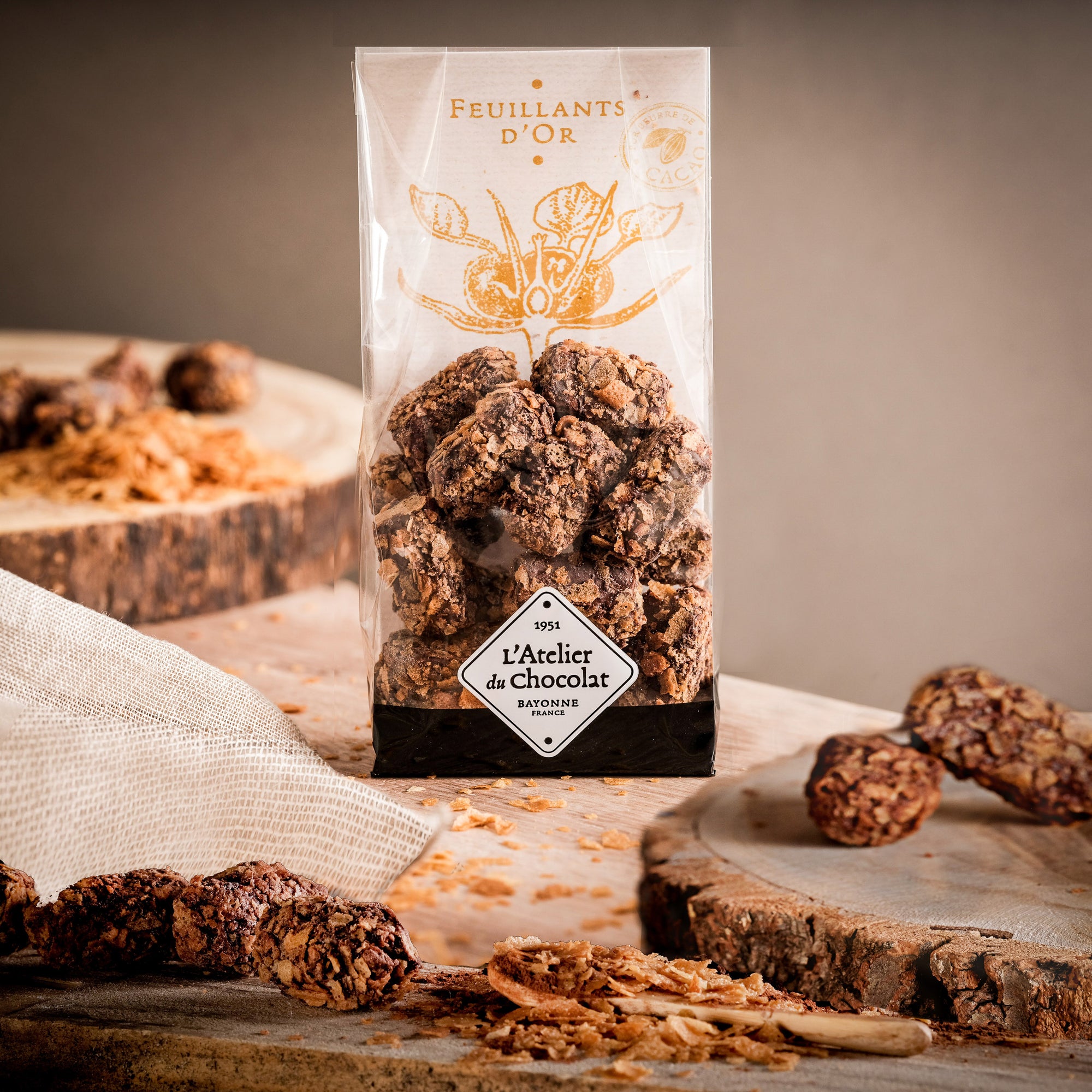 Crepe di cioccolato al pralinato Feuillants d'Or