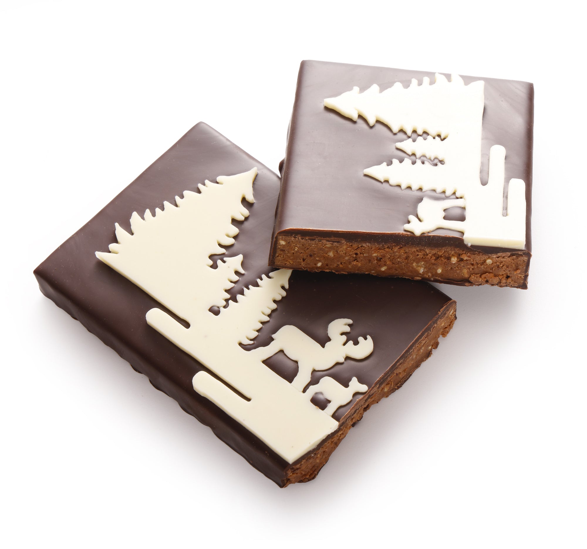 CHRISTMAS FILLED CHOCOLATE BAR - DARK CHOCOLATE PRALINE SESAME