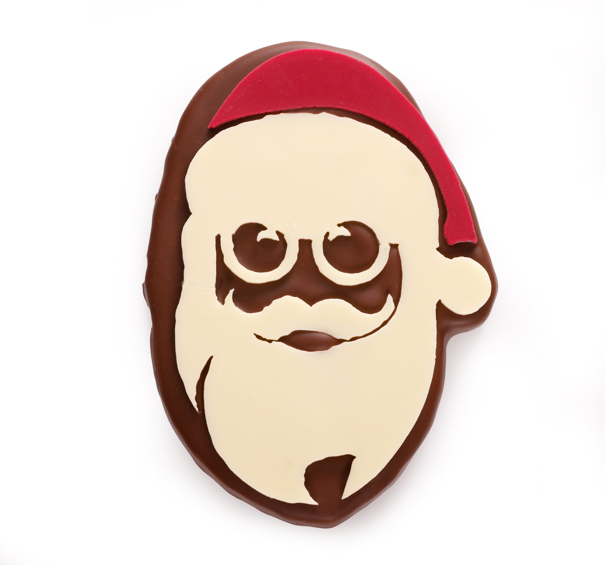 Sváteční čokoláda Santa Claus s gianduja a lískovými oříšky v mléčné čokoládě