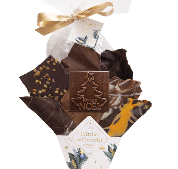 Ramo de Chocolate y Su Mini Cuadrado Feliz Navidad