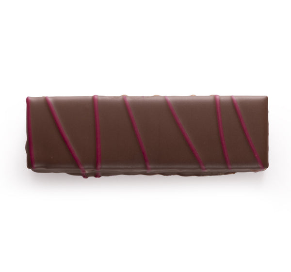 THREE-LAYER BISCUIT VANILLA MARSHMALLOW RASPBERRY FRUIT PASTE DARK CHOCOLATE