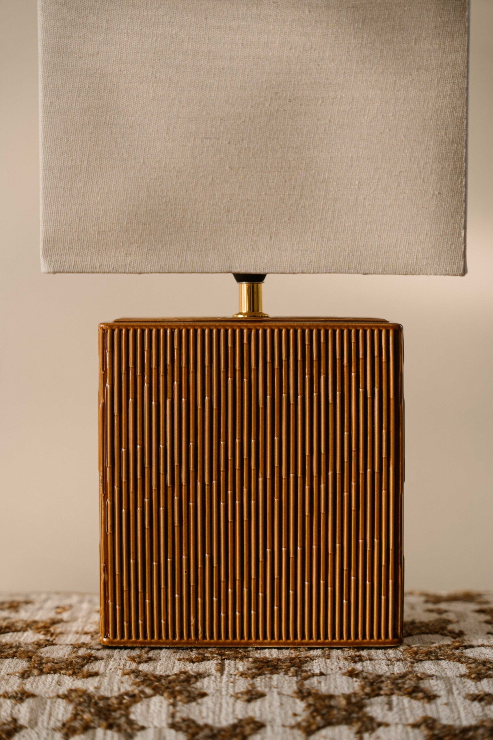 Indore Home - Piazza - M - Table Lamp - Brown