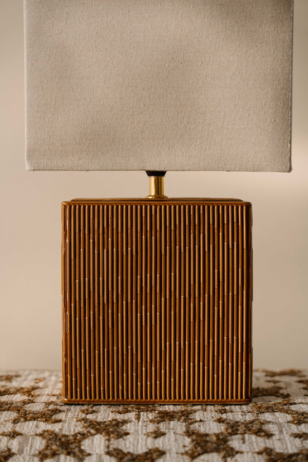Indore Home - Piazza - M - Table Lamp - Brown