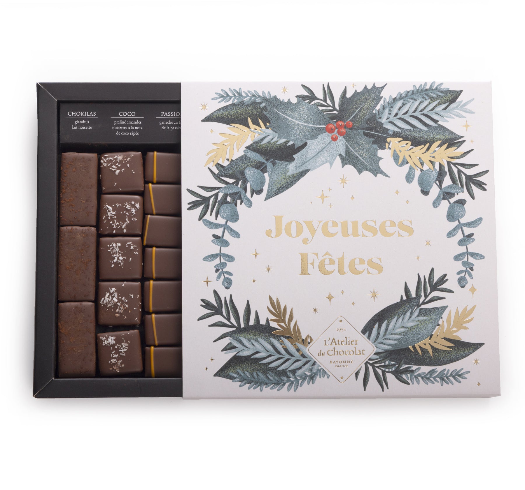 100% Milk Chocolate Box Happy Holidays