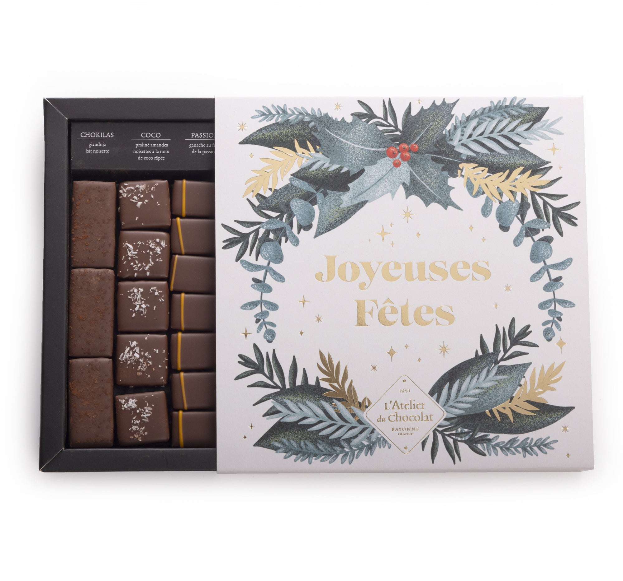 100% Milk Chocolate Box Happy Holidays