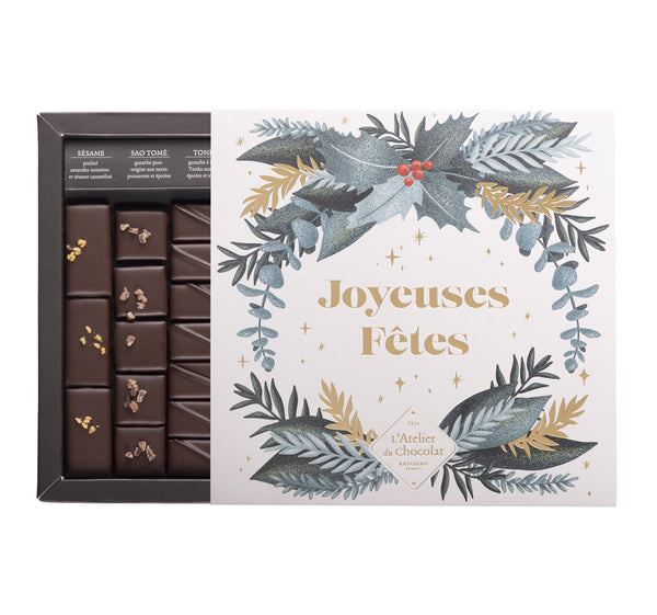 EXTRA DARK CHOCOLATE BOX HAPPY HOLIDAYS